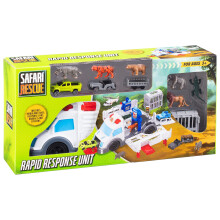 AAMEN New Safari Rescue Rapid Response Unit, Ambulance Base Response Cars Animal Stickers,