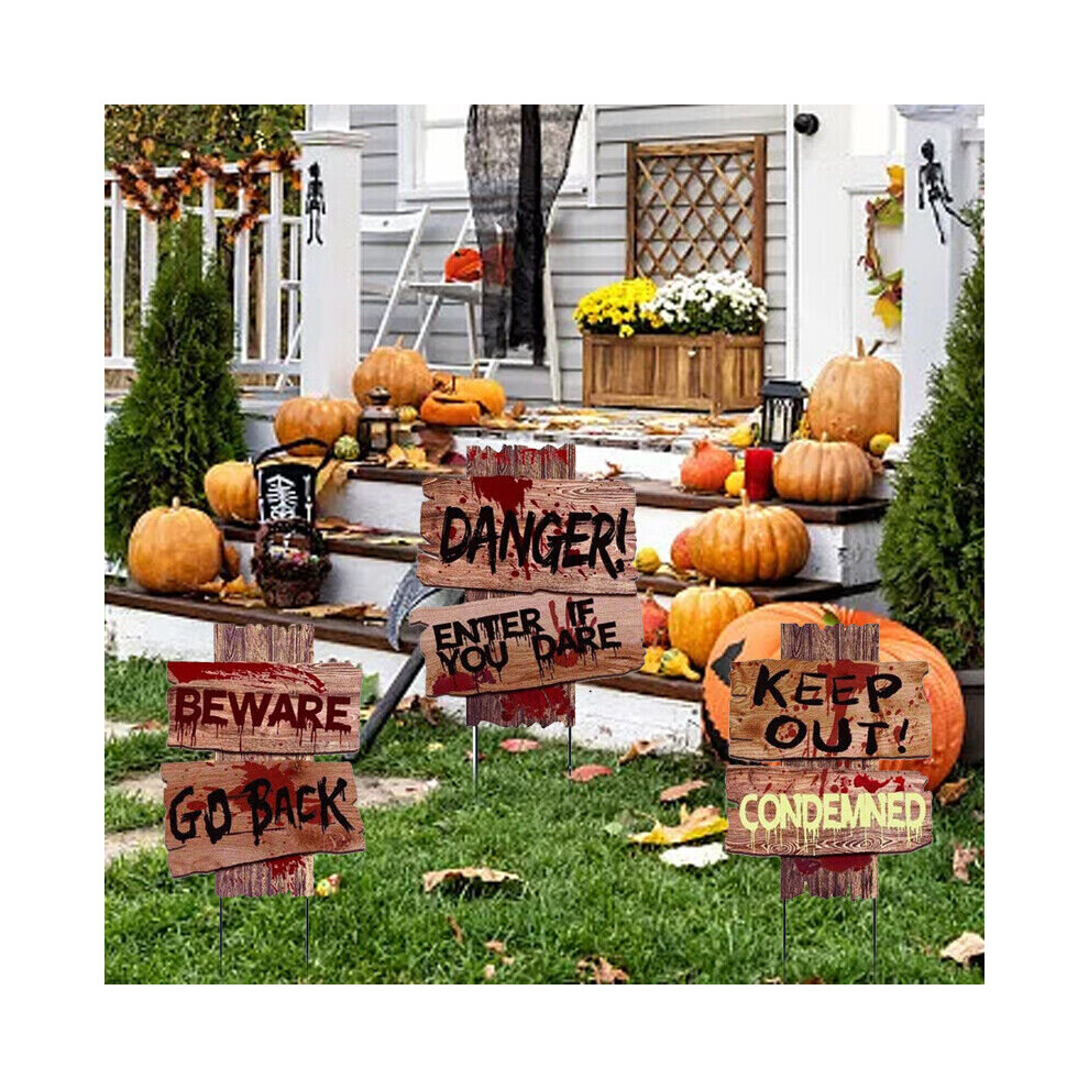 3PCS Halloween Yard Lawn Decoration Outdoor Garden Signs Decorations-image-OPC-PCHHNXF-NEW