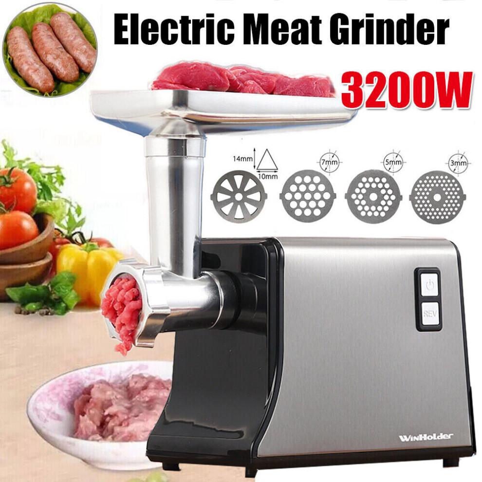 3200W Heavy Duty Electric Meat Grinder Mincer Sausage Stuffer Maker Machine