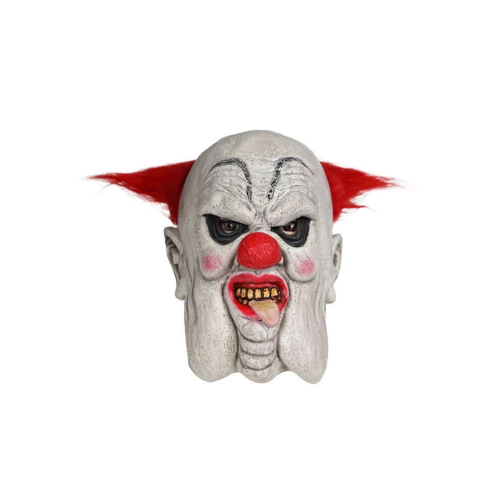 Ygrx Clown Big Red Round Nose Latex Head Cover Halloween Carnival Party Mask