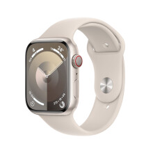 APPLE WATCH SERIES 9 MRM83QL/A 45MM STARLIGHT ALUMINIUM CASE WITH STRLIGHT SPORT BAND S/M CELLU