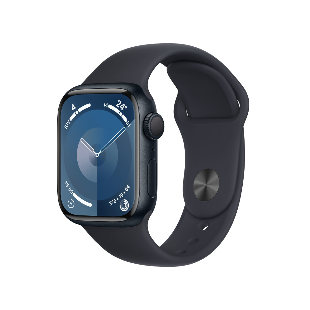 APPLE WATCH SERIES 9 MR8X3QL/A 41MM MIDNIGHT ALUMINIUM CASE WITH MIDNIGHT SPORT BAND M/L GPS