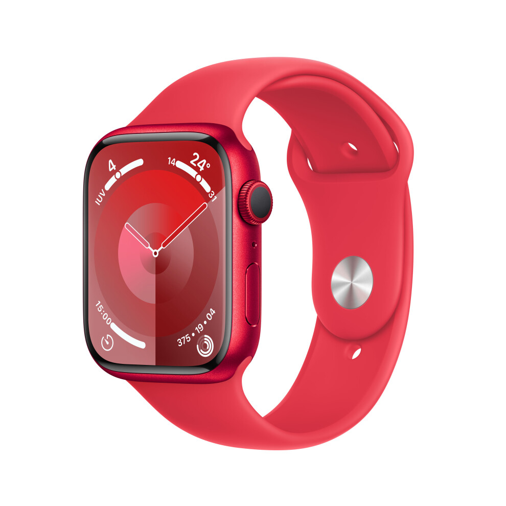 APPLE WATCH SERIES 9 MRXJ3QL/A 45MM (PRODUCT) RED ALUMINIUM CASE WITH (PRODUCT) RED SPORT BAND