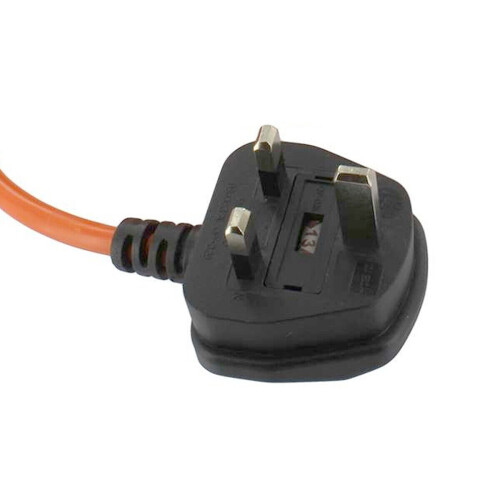 SPARES2GO Leaf Blower Cable Connector Garden Vac Vacuum Repair Power Plug 13A 2Core 2