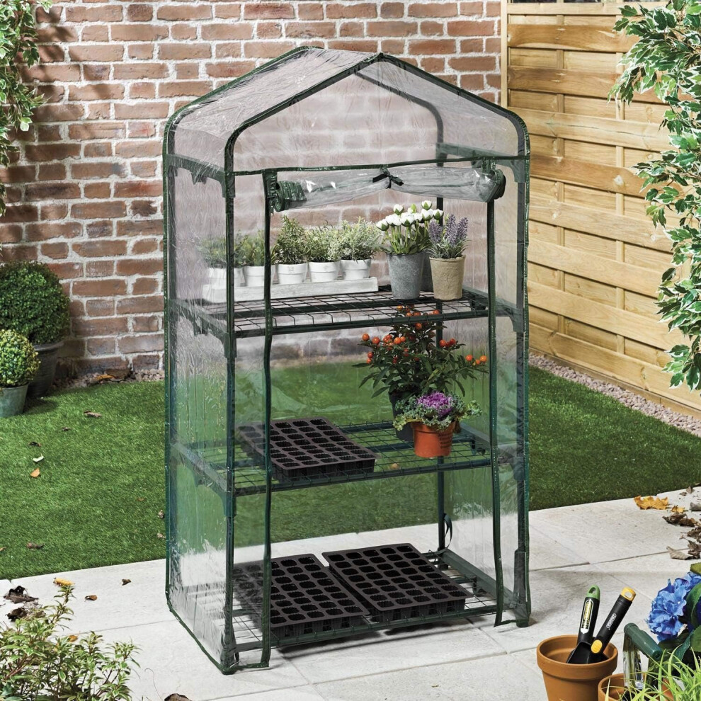 (GSD003 - 3 Tier Growhouse) Garden Store Direct Mini Greenhouse 2/3/4/5 Tier