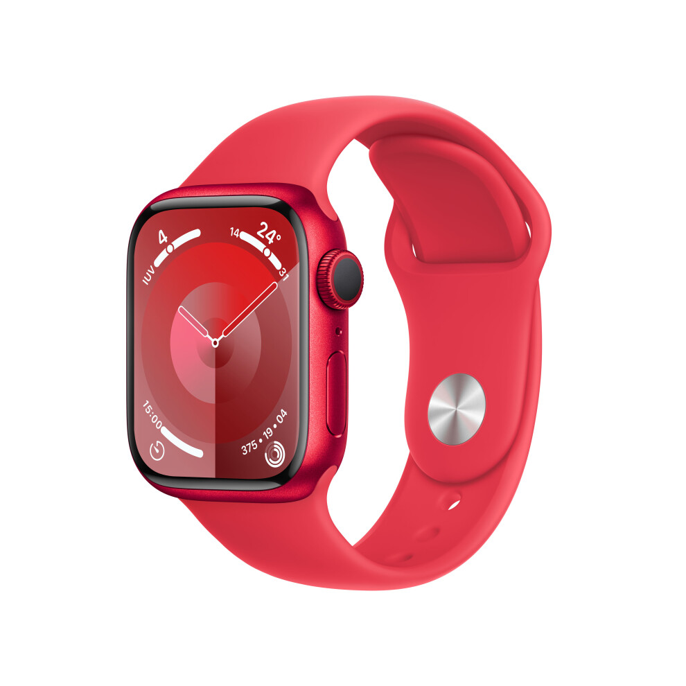 APPLE WATCH SERIES 9 MRXG3QL/A 41MM (PRODUCT) RED ALUMINIUM CASE WITH (PRODUCT) RED SPORT BAND