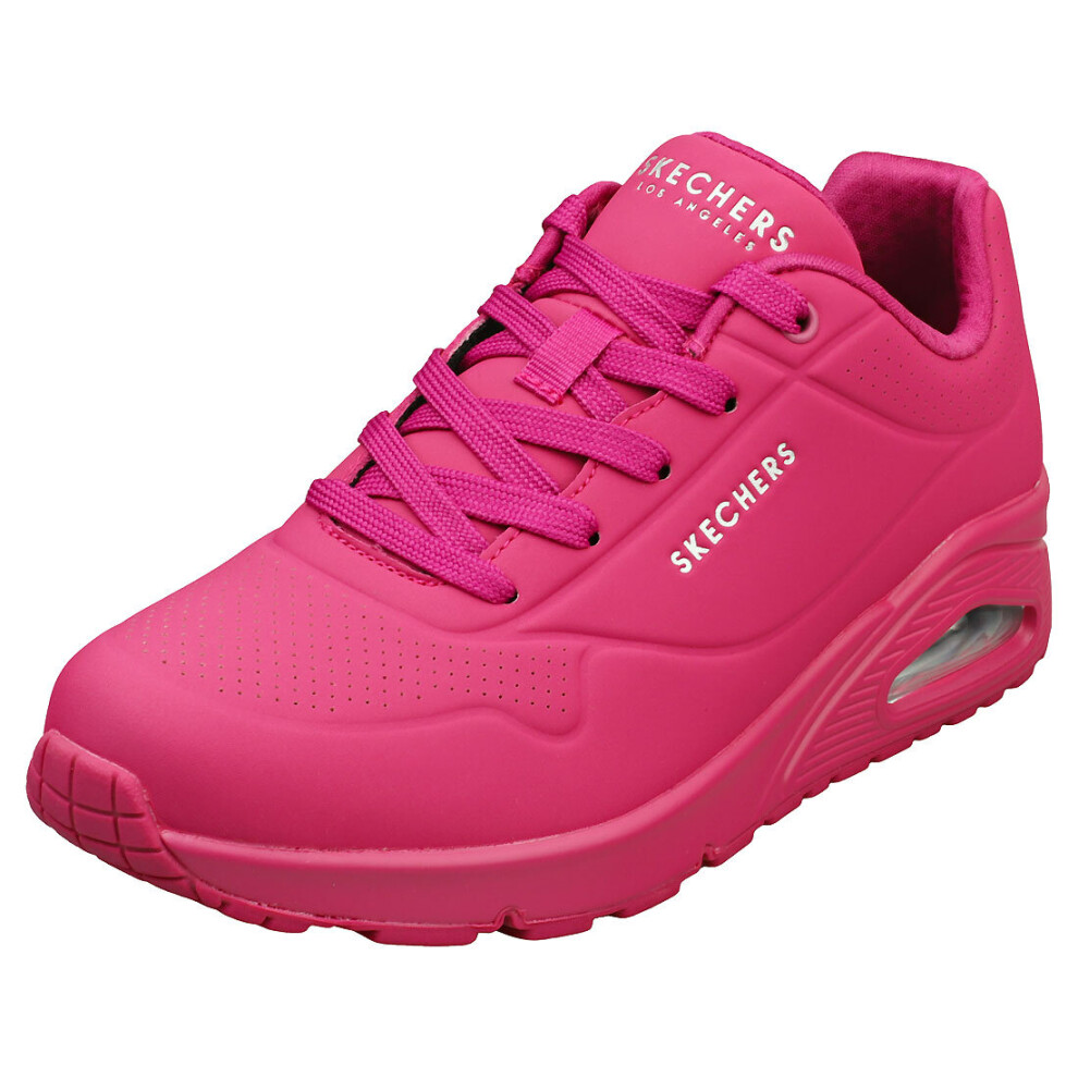 (4) Skechers Uno Womens Fashion Trainers in Magenta