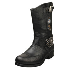 (12) New Rock Biker M-gy07-s10 Unisex Platform Boots in Black