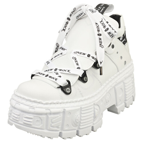 New Rock (40) New Rock Vegan Plattformboots - Wei?  Unisex