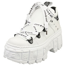 (7.5) New Rock M-wall106nsport-v4 Vegan Unisex Platform Boots in White