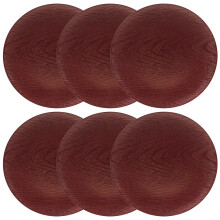(red ) 13" 33cm Faux Wood Look Charger Dinner Plates Wedding Christmas Service 6 Pack