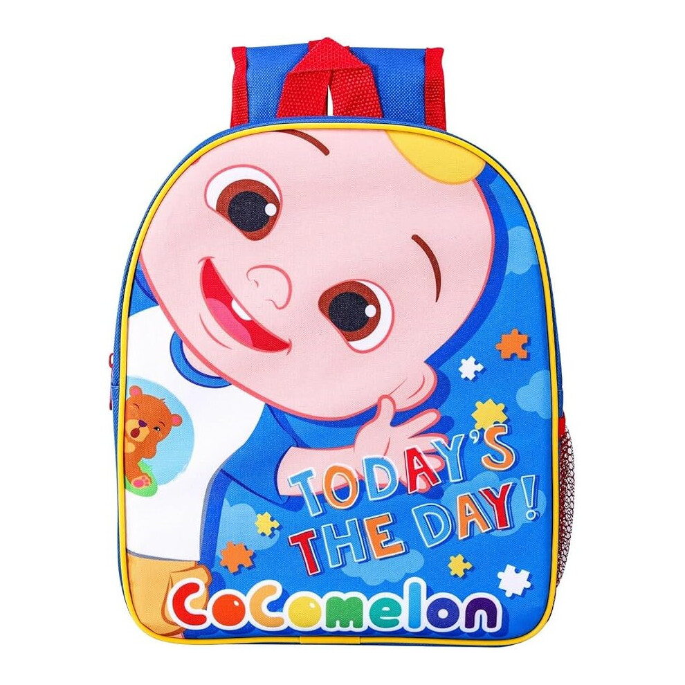 Cocomelon Character Rucksack Kids School Bag Premium Backpack With Drinks Holder