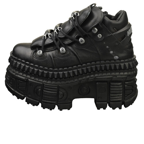 New Rock (3) New Rock M-wall106-s9 Unisex Platform Boots in Black 2