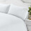 (White, Double) 400 Thread Count Duvet Cover Set 100% Cotton Bedding 2