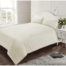 (Cream, Super King) 400 Thread Count Duvet Cover Set 100% Cotton Bedding