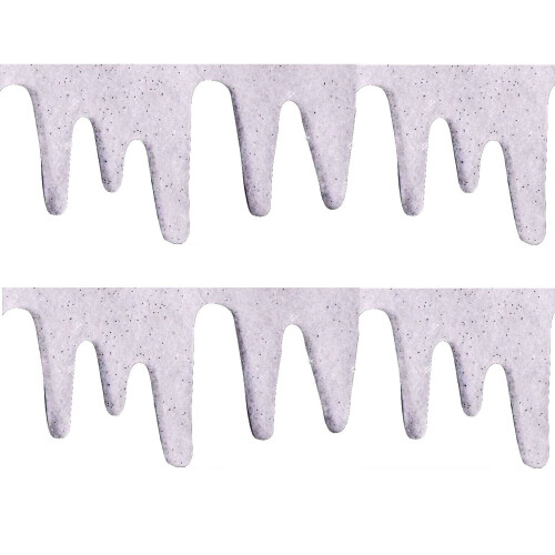 Christmas Fake Snow Icicle Drape Fringe Window Artificial Decorations ICEFNG