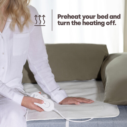 (Single) LIVIVO Electric Under Blanket with 3 Heat Settings, Single