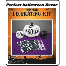 HALLOWEEN - PUMPKIN DECORATING STICKER KIT , PERFECT FOR PARTY DECOR