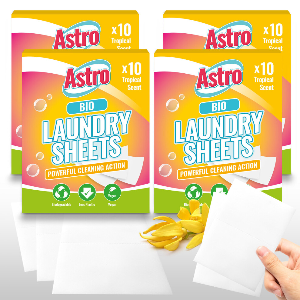 (40 sheets) Bio Laundry Detergent Sheet Washing Powder Sheets