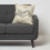 Homescapes Chevron Cream & Grey Leather Cushion 45 x 45 cm 2