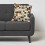 Homescapes Small Block Check Brown & Cream Leather Cushion 45 x 45 cm 2