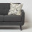 Homescapes Geometric Star Grey Leather Cushion 45 x 45 cm 2