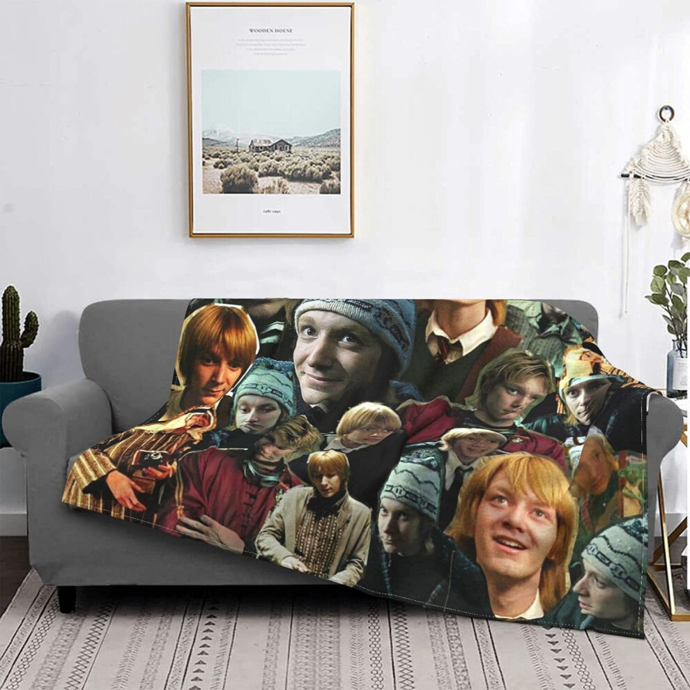 (200CM X 150CM) Fred and George Weasley Sherpa Super Soft Mini Flannel Blankets Lightweight and Comfortable Flannel Blankets for ChildrenAdults to Throw Blankets
