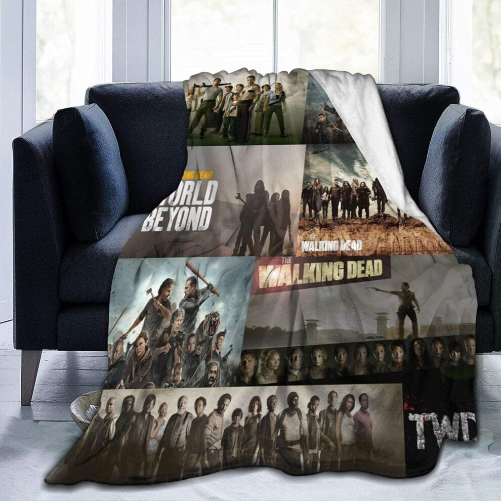 (125CM X 100CM) The Walking Dead Flannel Blanket Throw Blankets Luxury UltraSoft Micro Fleece Blanket for Bed Couch Sofa Chair Dorm Travel Blanket in