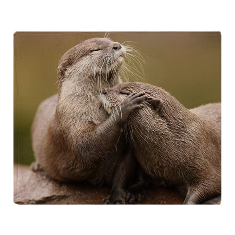 (200CM X 150CM) Soft Fleece Blanket  Oriental ShortClawed Otters   Throw Suitable for Sofa or Bed