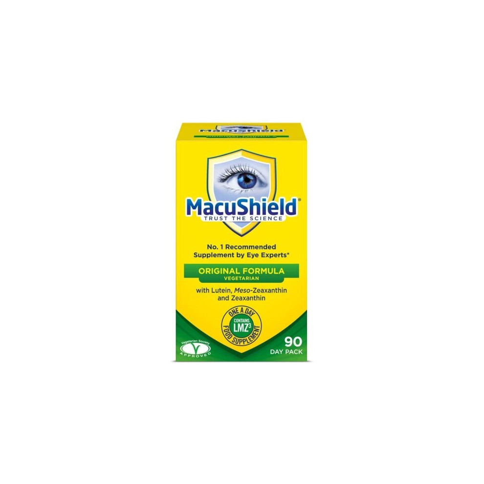 Macushield Eyecare Supplement Capsules - 90pk Vegetarian Capsules x3