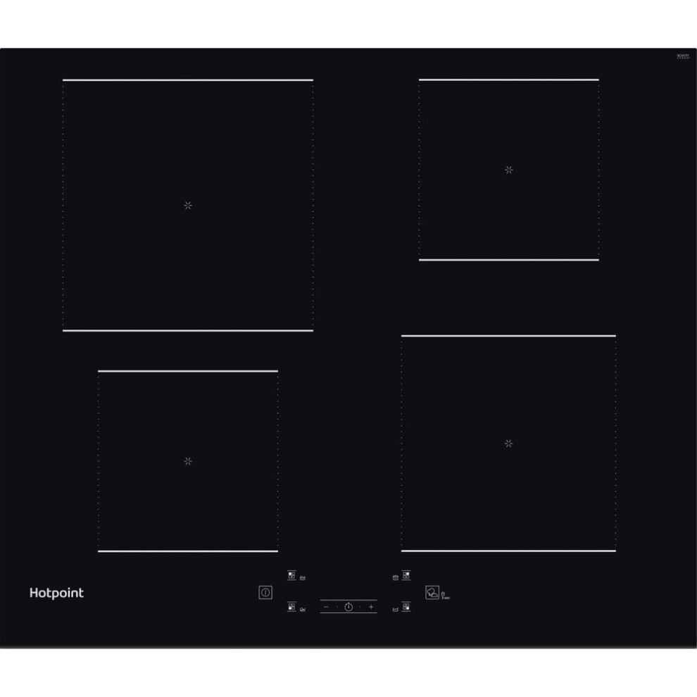 Hotpoint Tq4160sbf 59Cm 4 Burners Induction Hob Touch Control Black