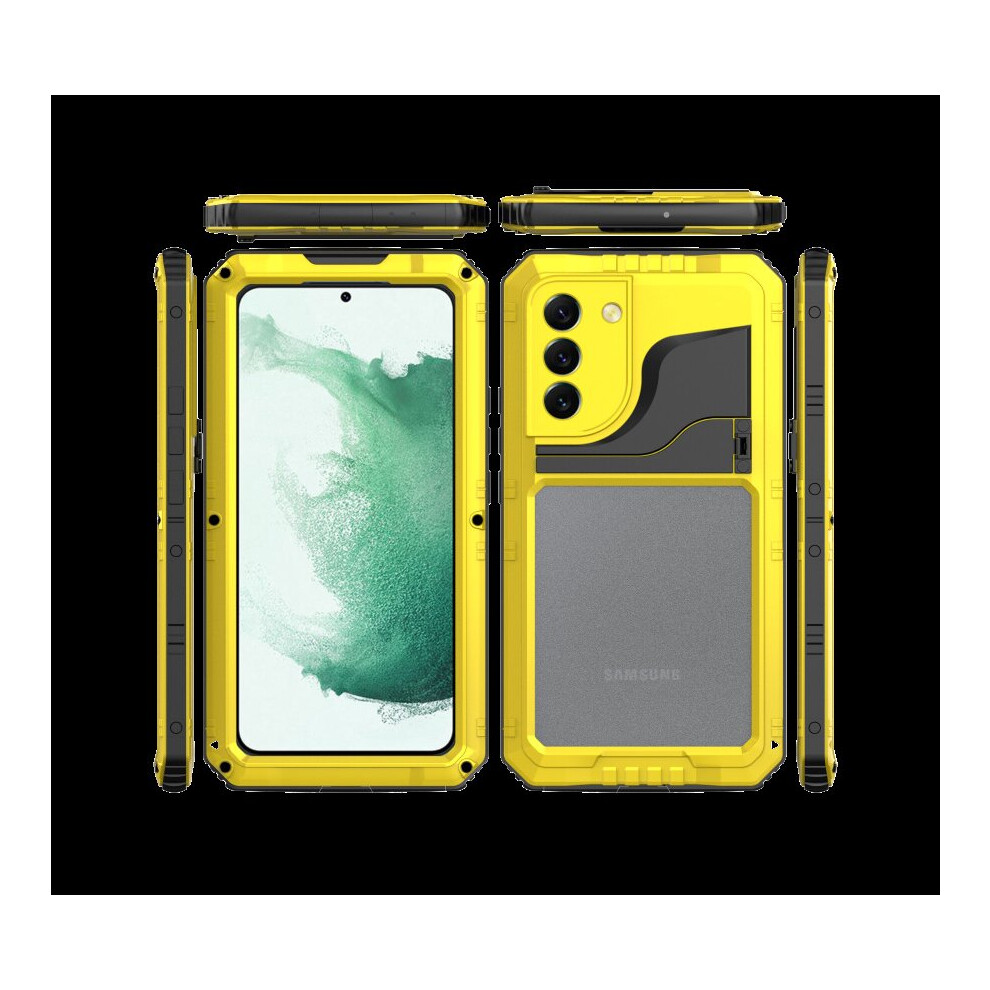 Case for Samsung S22Ultra yellow Anti fall metal bracket waterproof No15210