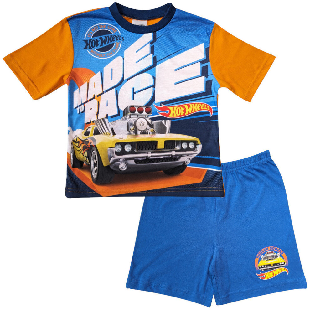 (4-5 Years) Boys Hot Wheels Short Pyjamas