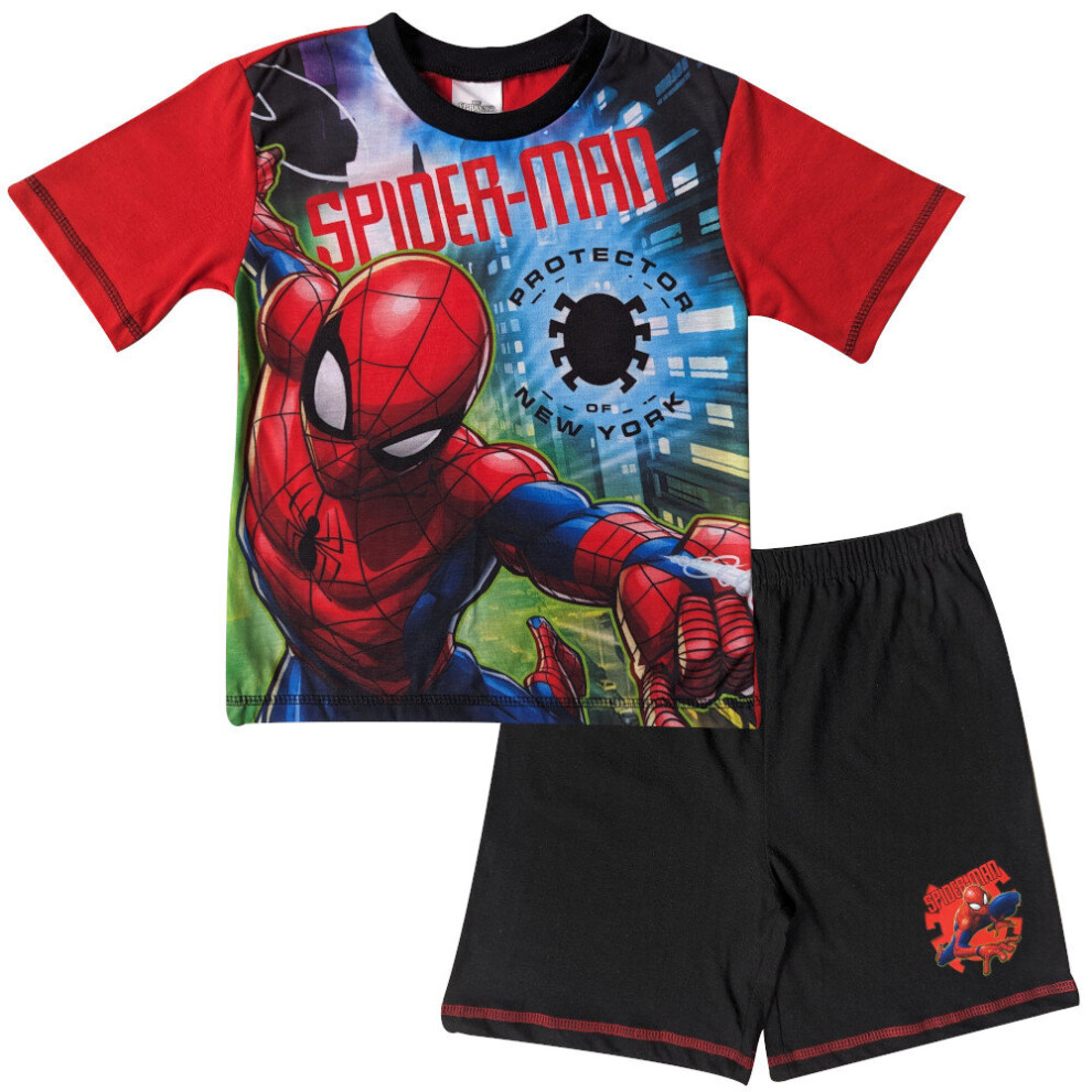 (9-10 Years) Boys Spiderman Short Pyjamas