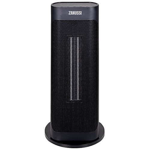 Zanussi W Kw Electric Heater Black Compact Freestanding Oscillating Ceramic Tower Heater