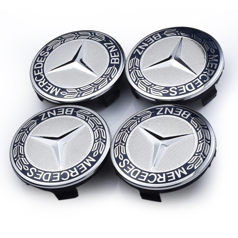 Mercedes 4-pack Alloy Wheel Center Hub Caps Size 75mm Benz