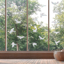 20 Pack Anti-collision Warning Stickers For Window And Glass Door, Bird Protection -color Cy