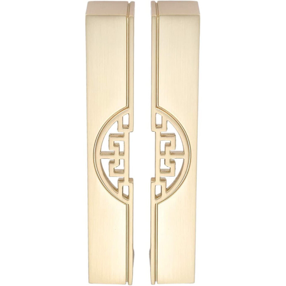 2pcs Gold Cabinet Handles, Cupboard Handle, Vintage Retro Style Cabinet Knob For Bedroom, Kitchen Cabinet, Cupboard, Wardrobe, Dresser (128mm Gold)