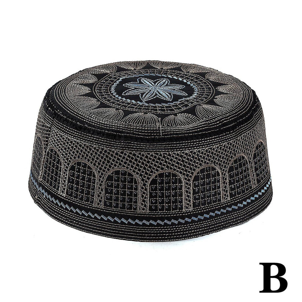 Muslim Prayer Cap For Men Embroidered Islamic Clothing Arab Jewish Hats