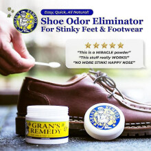 (Blue) 50g Gran's Remedy Shoe Deodorizer Powder And Foot Odor Eliminator(cooling)