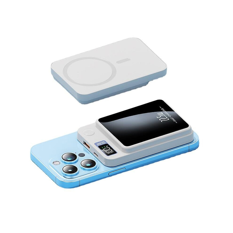 (, 5000Mah) 10000Mah Magnetic Power Bank Pd20w Magsafing Fast Charging External Battery For Iphone 15W Wireless Charge Powerbank For Huawei White 9130527206867