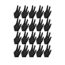 20pcs Breathable Billiard Gloves Snooker Left Right Hand Gloves 3 Fingers Cue Gloves For Women Men