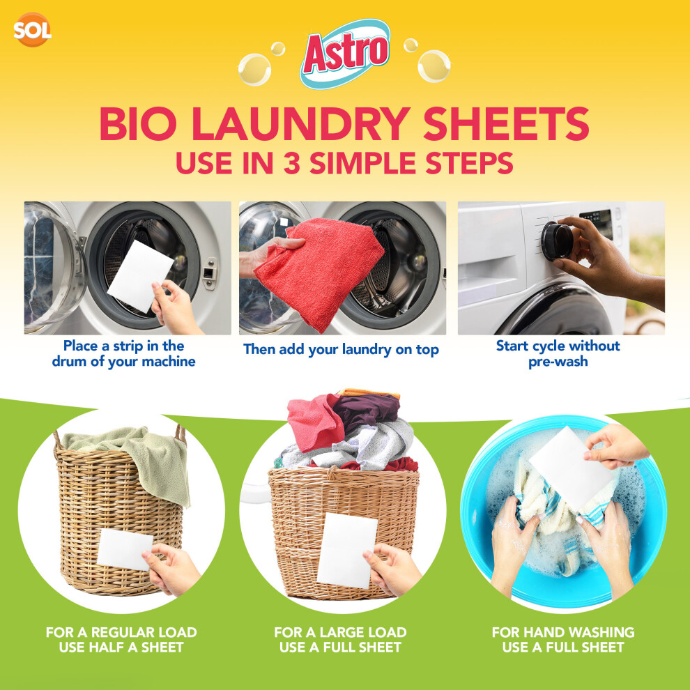 (240 sheets) Non-Bio Laundry Detergent Sheet, Cotton Scent