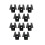 10 X Centre Clamp Pv Solar Panels, Black, Module Clamp For All Frame Heights, Solar Panels Bracket 1