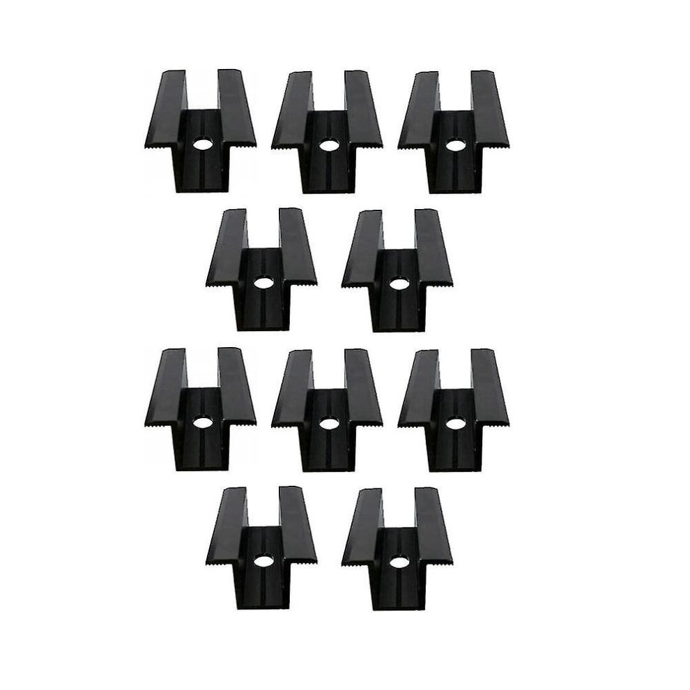 10 X Centre Clamp Pv Solar Panels, Black, Module Clamp For All Frame Heights, Solar Panels Bracket