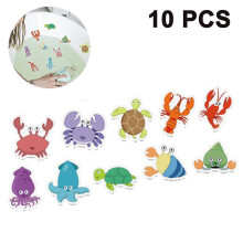 10 Pcs Anti-slip Stickers Bathtub Stickers Sea Animals Shape For Kids