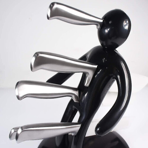 (Kitchen Knife Holder, Stabbed Man Kitchen Knife Block With Transparent
