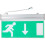 Acrylic Led Green Letter Fire Emergency Exit Lighting Sign Safety Evacuation Indicator Light 110-220 1