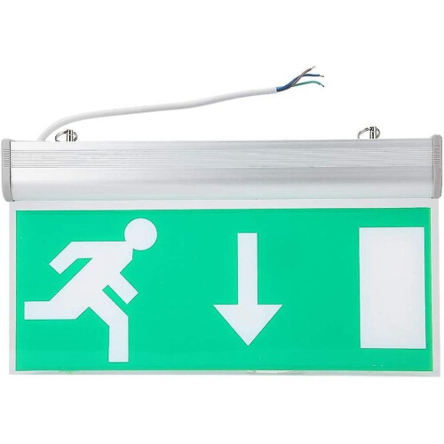 Acrylic Led Green Letter Fire Emergency Exit Lighting Sign Safety Evacuation Indicator Light 110-220