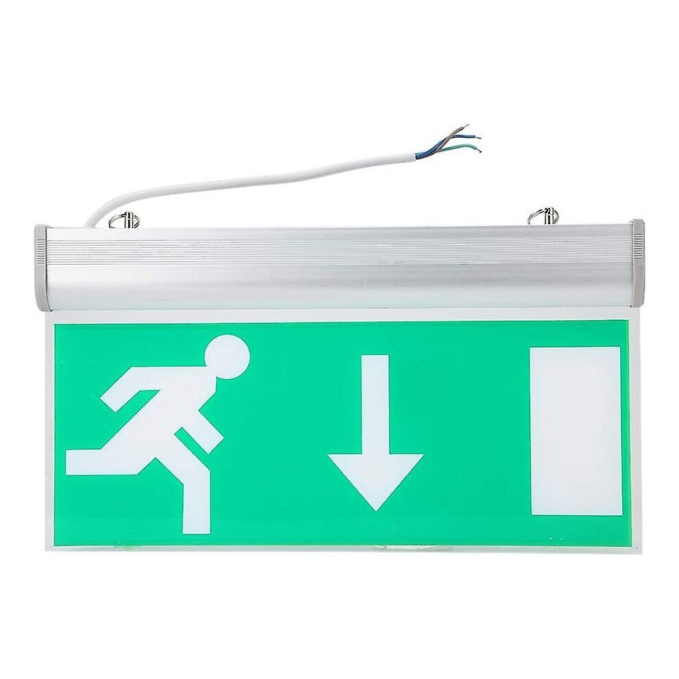 Acrylic Led Green Letter Fire Emergency Exit Lighting Sign Safety Evacuation Indicator Light 110-220